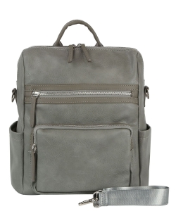 Fashion Faux Convertible Backpack GLM-0095 GRAY